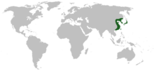 Map showing range of R. tigrinus