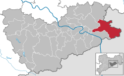 塞布尼茨在萨克森施韦茨-东厄尔士山县的位置