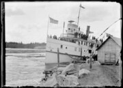Steamship "Keenora" at port, in Rainy River District, Ontario (c.1905)