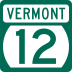 Vermont Route 12 marker
