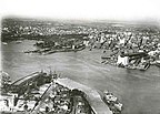 Bennelong Point and Fort Macquarie during the 1920s.