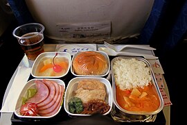 高丽航空由北京飞往平壤的飞机餐
