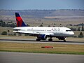 Image 48An Airbus A319 waits at Billings Logan International Airport. (from Transportation in Montana)