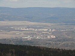 View of Nové Sedlo (in front) from the south