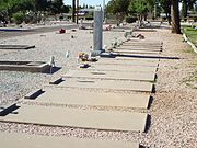 Graves of the bus crash victims.