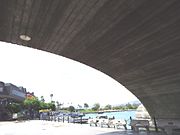 Under the London Bridge.