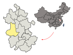 六安市在安徽省的地理位置