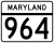 Maryland Route 964 marker