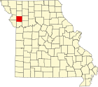 克林顿县在密苏里州的位置