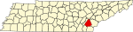 标示出麦克明县位置的地图