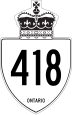 Highway 418 marker