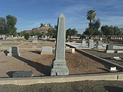 The grave site of John Knight (1854-1904). Knight served as Mayor of Tempe from (1897-1902). He is buried in Sec.B.