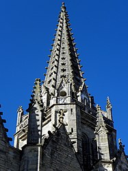 Crockets on the spire of the church of Notre-Dame de Vitré, Brussels (35)