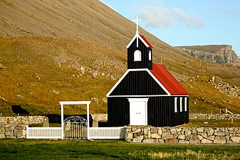Wooden church in the Westfjords.