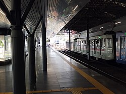 Interior of the Periférico Sur station after its 2018 reconstruction