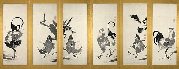 Roosters and Hens (left), Minneapolis Institute of Art