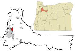 Location of Hayesville, Oregon