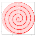 Osculating circles of the Archimedean spiral.svg