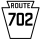 Pennsylvania Route 702 marker