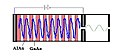 A simple demonstration of the structure of a superlattice used for the amplification of sound waves in a Saser.