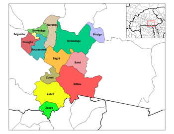 Niaogho Department location in the province