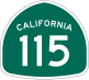 State Route 115 marker