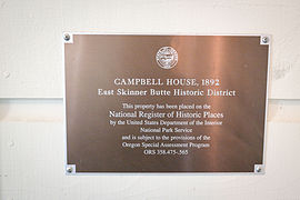 Campbell House plaque