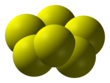 Spacefill model of octathiocane