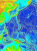 The Godzilla Megamullion marked on an elevation map