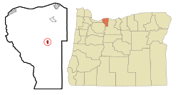 Location of Parkdale, Oregon