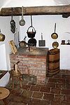 Reconstructed hearth and hob in the Fuggerei.