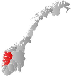 韋斯特蘭郡在挪威的位置