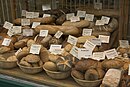 Selection of bread in a German bakery