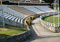 Lower western stands of stadium