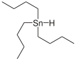 Skeletal formula of tributyltin with one explicit hydrogen added