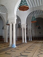 Interior showing twinned columns