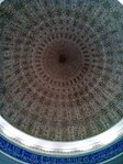 Interior detail of the Khulafa Mosque's big dome.
