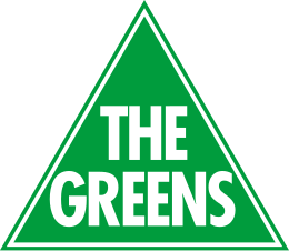 The emblem of the Australian Greens. The party won 12.7% of the primary vote in the 2022 election for the Australian Senate.