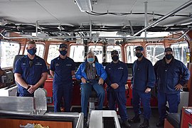 Don Young visiting the USCGC Bailey T. Barco