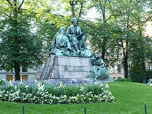 Statue of Lönnrot by Emil Wikström in Helsinki, 1902