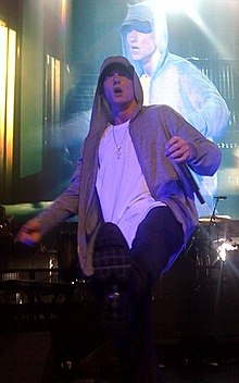 Eminem performing in June 2009