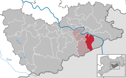 戈里施在萨克森施韦茨-东厄尔士山县的位置