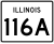 Illinois Route 116A marker