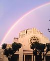 Rainbow arcing over the Grand Synagogue in 2016.