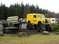 Series II 'Forest Rover' (left) and 'Cuthbertson' (with tracks)