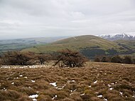 Little Mell Fell, seen from Great Mell Fell, showing the two ridges with the intervening valley
