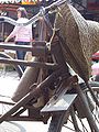 Improvised spoon brake on a Chinese cargo tricycle
