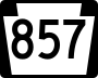 Pennsylvania Route 857 marker