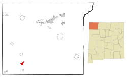 Location of Sheep Springs, New Mexico