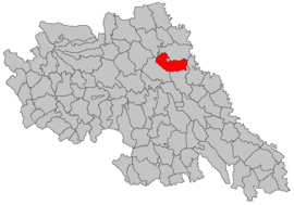 Location in Iași County